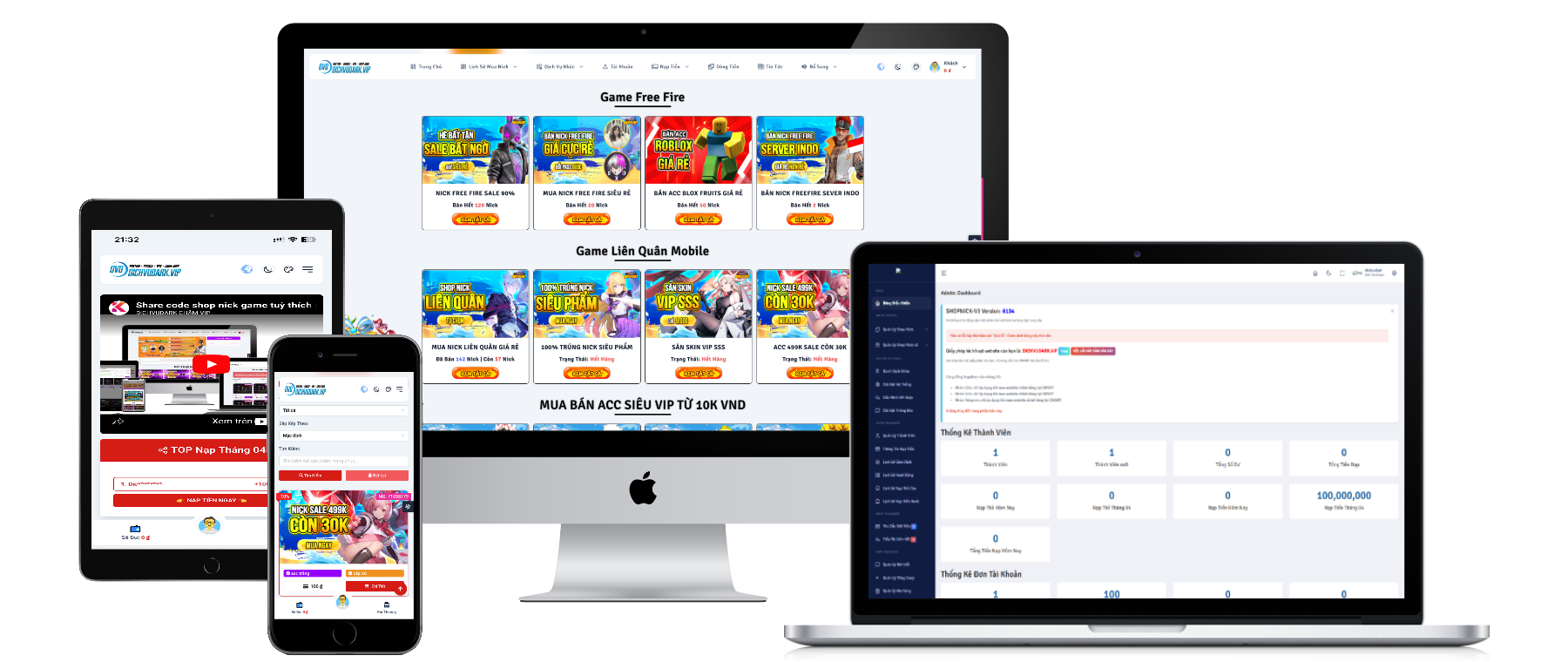 Shop V3 Bán Acc Game Tuỳ Chỉnh